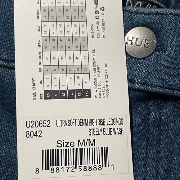 HUE Ultra Soft High Waist Denim Leggings - Picture 3 of 6